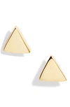 Argento Vivo Triangle Stud Earrings In Gold