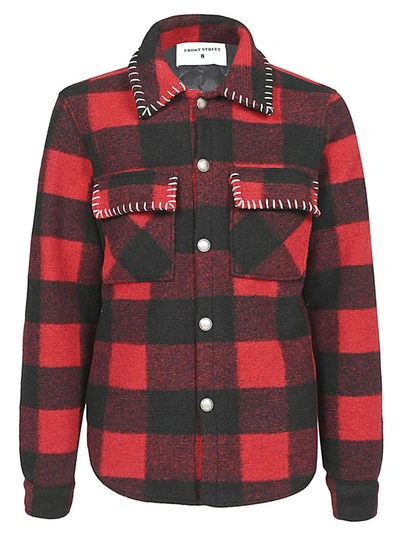 Front Street 8 Checked Overshirt In Red