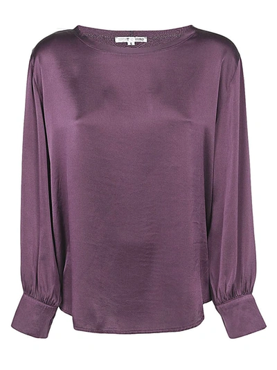 Shirt C-zero Silk Blouse In Purple