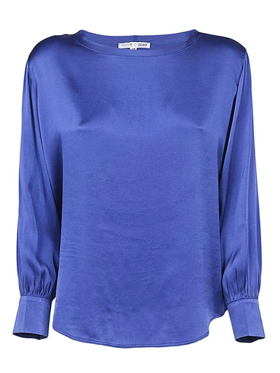 Shirt C-zero Silk Blouse In Blue