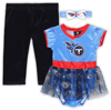 JERRY LEIGH INFANT LIGHT BLUE/NAVY TENNESSEE TITANS TAILGATE TUTU GAME DAY COSTUME SET