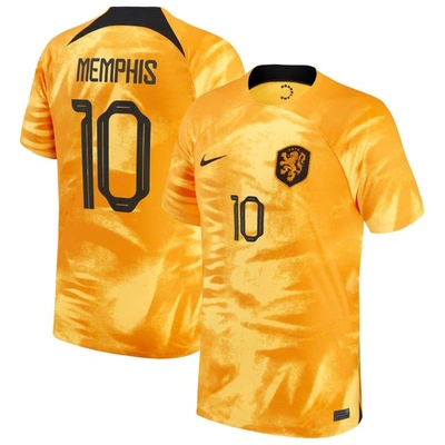 Nike Netherlands National Team 2022/23 Vapor Match Home (memphis Depay)  Men's Dri-fit Adv Soccer Jersey In Orange