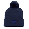 Fanatics Branded Navy Columbus Blue Jackets Authentic Pro Road Cuffed Knit Hat With Pom In Navy