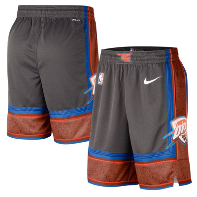 Nike Men's  Anthracite Oklahoma City Thunder 2022/23 City Edition Swingman Shorts
