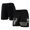 Pro Standard Black Milwaukee Bucks Mesh Capsule Shorts In Black