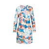 Marni Floral-print Long-sleeved Minidress In Multicolour
