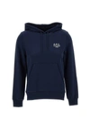 Apc Cotton Hoodie Manuela Marine In Blue