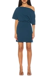 Alexia Admor Suri Draped One-shoulder Minidress In Lapis