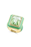 Effy 14k Yellow Gold Diamond Green Amethyst Ring In Green