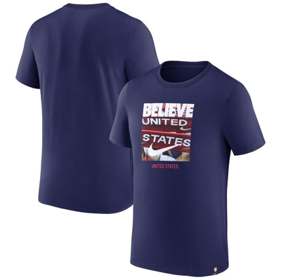 Nike Navy Usmnt Believe T-shirt In Blue