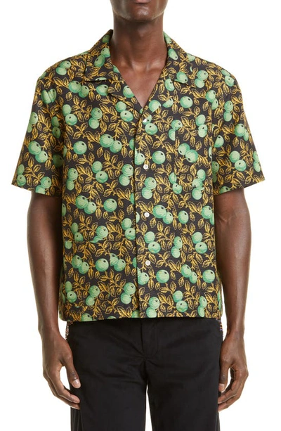Bode Gooseberry Camp-collar Printed Cotton And Silk-blend Twill 