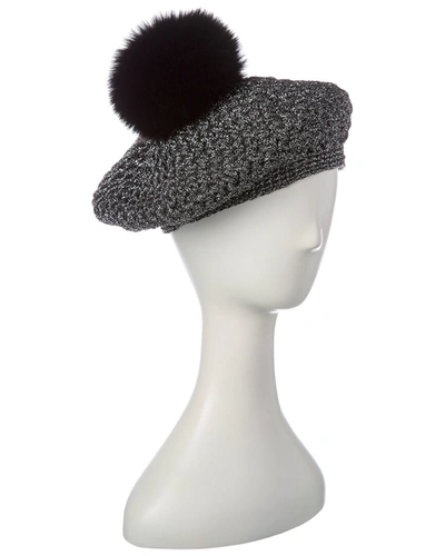 Surell Accessories Fleece-lined Beret In Black