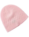 PHENIX RIBBED CABLE CASHMERE BEANIE
