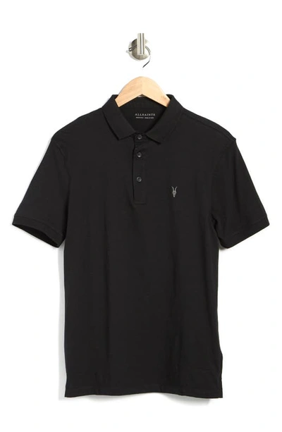 Allsaints Reform Ss Polo In Black