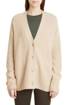 Vince Shaker Stitch V-neck Wool & Cashmere Cardigan In H Wafer
