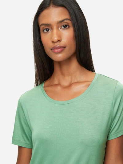 Derek Rose Women's T-shirt Lara Micro Modal Stretch Sage Green