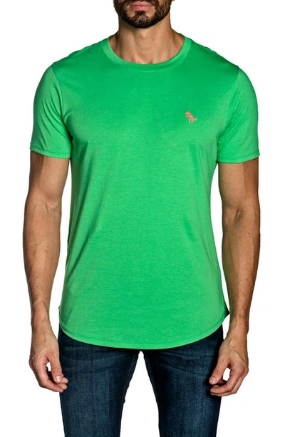 Jared Lang Peruvian Cotton Crewneck T-shirt In Green