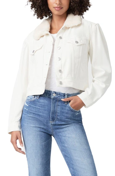 Paige Pacey Cropped Jean Jacket In Crisp White