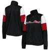 G-III 4HER BY CARL BANKS G-III 4HER BY CARL BANKS BLACK MIAMI HEAT CHANGE UP FULL-ZIP TRACK JACKET