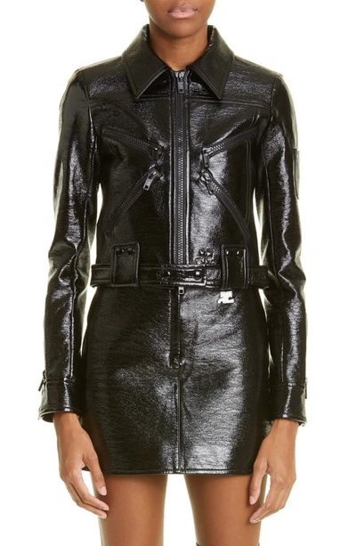 COURRÈGES VINYL BIKER JACKET