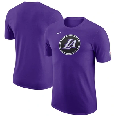 Nike Men's  Purple Los Angeles Lakers 2022/23 City Edition Essential Warmup T-shirt
