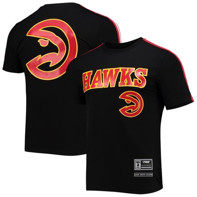 Pro Standard Black Atlanta Hawks Mesh Capsule Taping T-shirt