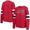 Tommy Hilfiger Cardinal Arizona Cardinals Justine Long Sleeve Tunic T-shirt In Cardinal