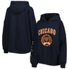 Tommy Hilfiger Navy Chicago Bears Becca Drop Shoulder Pullover Hoodie In Navy