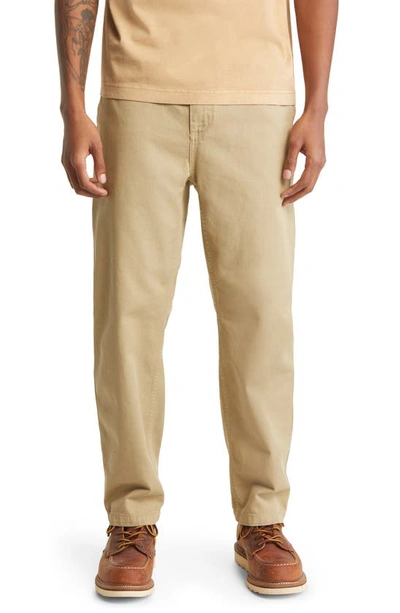 Carhartt Flint Straight Leg Twill Pants In Ammonite Garment Dy