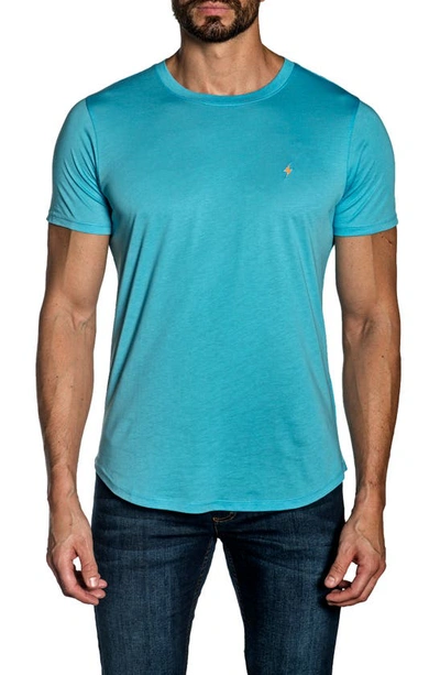 Jared Lang Lightning Bolt Short Sleeve T-shirt In Turquoise