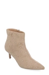 Journee Collection Rossia Kitten Heel Bootie In Taupe