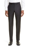 Zegna 15milmil15 Wool Trousers In Blk Sld