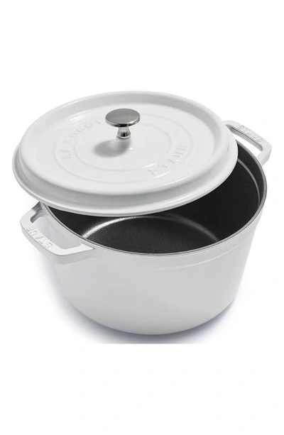Staub 5-quart Enameled Cast Iron Tall Cocotte In White