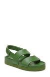 Vince Gemini Leather Comfort Slingback Sandals In Green