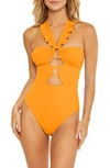Soluna Buckle Up One-piece Swimsuit In Gold