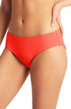 Sea Level Vesper Mid Bikini Bottoms In Tangerine