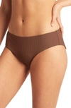 Sea Level Vesper Mid Bikini Bottoms In Mocha