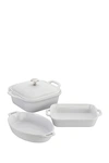 Staub Ceramics 4-pc Mixed Baking Dish Set In White