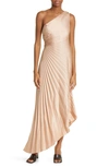 A.l.c Delfine Pleated One-shoulder Midi Dress In Bella