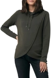 Ripe Maternity Cassie Cross Over Nursing Knit Khaki In Khaki