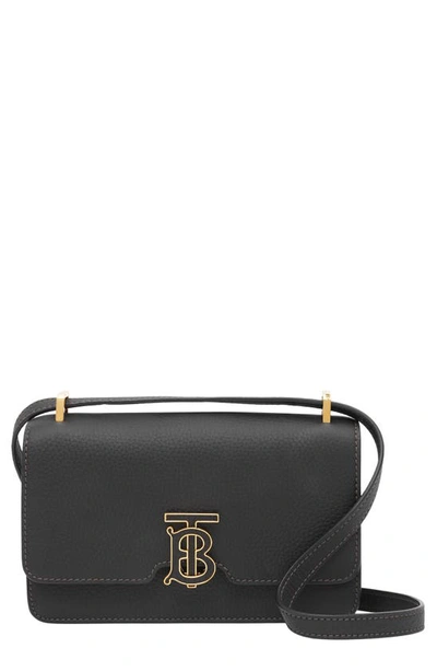 Burberry Tb Elongated Mini Bag In Black