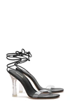 Larroude Women's Gloria Leather Lace-up Wrap Sandals In Clear Ivory