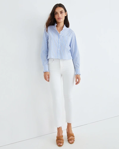 Veronica Beard Carly Kick-flare Jean Raw Hem In White