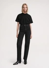 Totême Twisted Seam Denim Full Length Faded Black In Faded Black