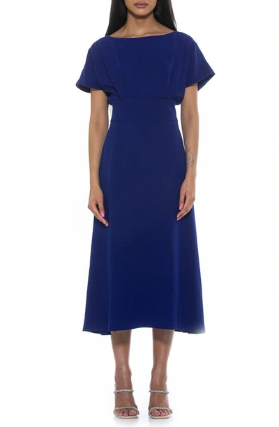 Alexia Admor Lottie Dolman Sleeve Dress In Blue