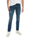 Cavalli Class Medium Blue Slim Straight Jean In Blue
