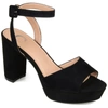 Journee Collection Women's Nairri Platform Block Heel Dress Sandals In Black