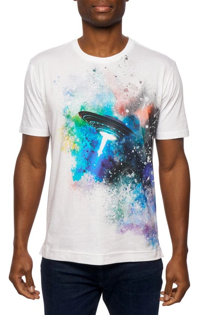 Robert Graham Men's Explosive Ufo Graphic T-shirt In White