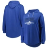 Profile Heather Blue Tampa Bay Lightning Plus Size Fleece Pullover Hoodie In Heather Royal