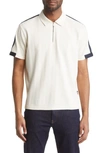 Ted Baker Abloom Relaxed Fit Zip Polo In Natural